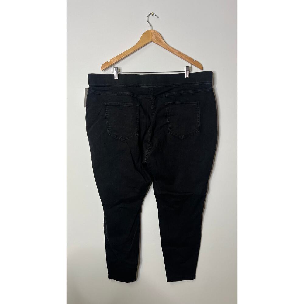 Terra‎ & Sky Women's Black Pull-On Ankle Jeans/Pants - Size 2X (20W-22W)